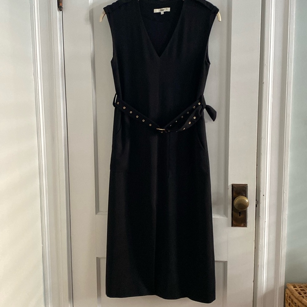 Tibi Savannah Crepe Dress Black